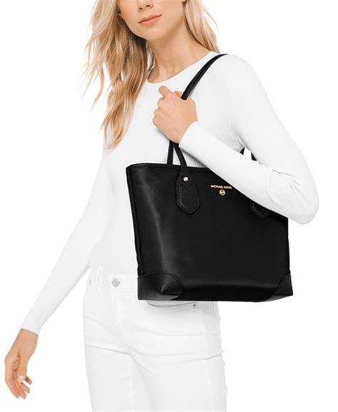 michael kors eva small top zip tote bag|MICHAEL Michael Kors Eva Small Nylon Top Zip Tote .